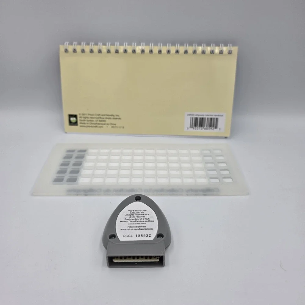 Cricut Calligraphy Collection Font Cartidge, Keyboard Overlay‎ & Manual
